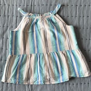 GAP Kids Striped Blue and Cream Blouse